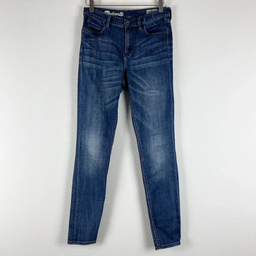 Madewell‎ Skinny Skinny High Riser Jean Womens 27 Blue Denim Medium Wash Preppy